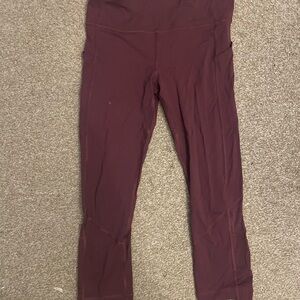 lululemon athletica Burgundy Leggings